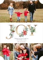 JOY with Holiday Greenery (Shaped Cut) Front
