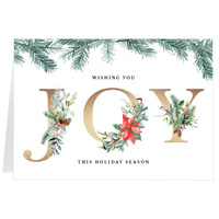 JOY with Holiday Greenery Back | Front