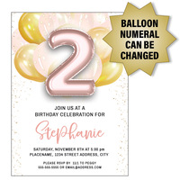 Puffy Balloons, Rose Gold, 2 Front