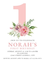 Floral Numeral 1 Front