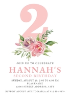 Floral Numeral 2 Front