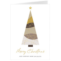 Modern Tree with Gold, Fold (5x7) Back | Front