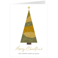 Modern Tree with Gold, Fold (5x7) Back | Front