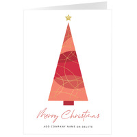 Modern Tree with Gold, Fold (5x7) Back | Front