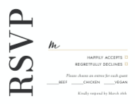 Bold Typography RSVP Front
