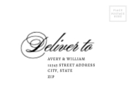 Cursive Typography, Postcard RSVP Back