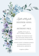 Dusty Blue Floral with Arch Front