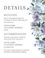 Dusty Blue Floral Details Enclosure Front