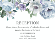 Dusty Blue Floral Reception Enclosure Front