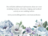 Dusty Blue Floral Reception Enclosure Back