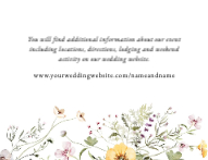 Spring Wildflowers Reception Enclosure Back