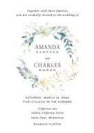 Greenery and Gold Wreath Front
