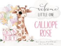 Little One, Giraffe (24 x 18)
