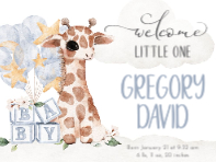 Little One, Giraffe (24 x 18)