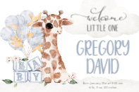 Little One, Giraffe (18 x 12)