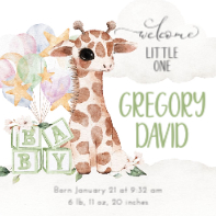 Little One, Giraffe (20 x 20)