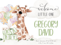 Little One, Giraffe (24 x 18)