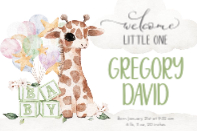Little One, Giraffe (18 x 12)