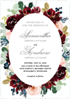 Bold Watercolor Roses, Oval (Shaped Cut) Front
