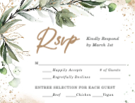 Entwined Greenery RSVP Front