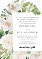 White with Greenery (Shaped Cut) Front