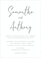 Stylish Script (Shaped Cut) Front
