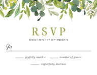 Framed Greenery Branches RSVP Front