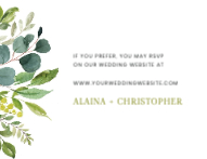 Framed Greenery Branches RSVP Back