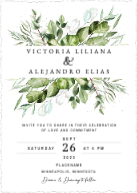 Full Greenery Banner (Shaped Cut) Front
