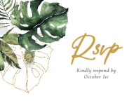 Golden Tropics RSVP Front