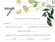 Green and Ivory RSVP Front