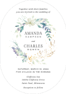 Greenery and Gold Wreath (Shaped Cut) Front